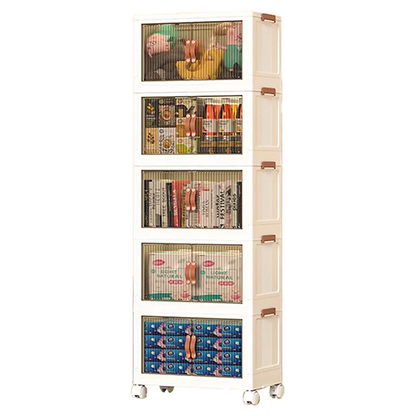 Foldable Storage Boxes with Lids – Stackable Large Capacity Storage Bins for Home, Closet, Garage & Moving