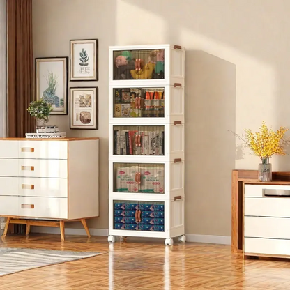 Foldable Storage Boxes with Lids – Stackable Large Capacity Storage Bins for Home, Closet, Garage & Moving